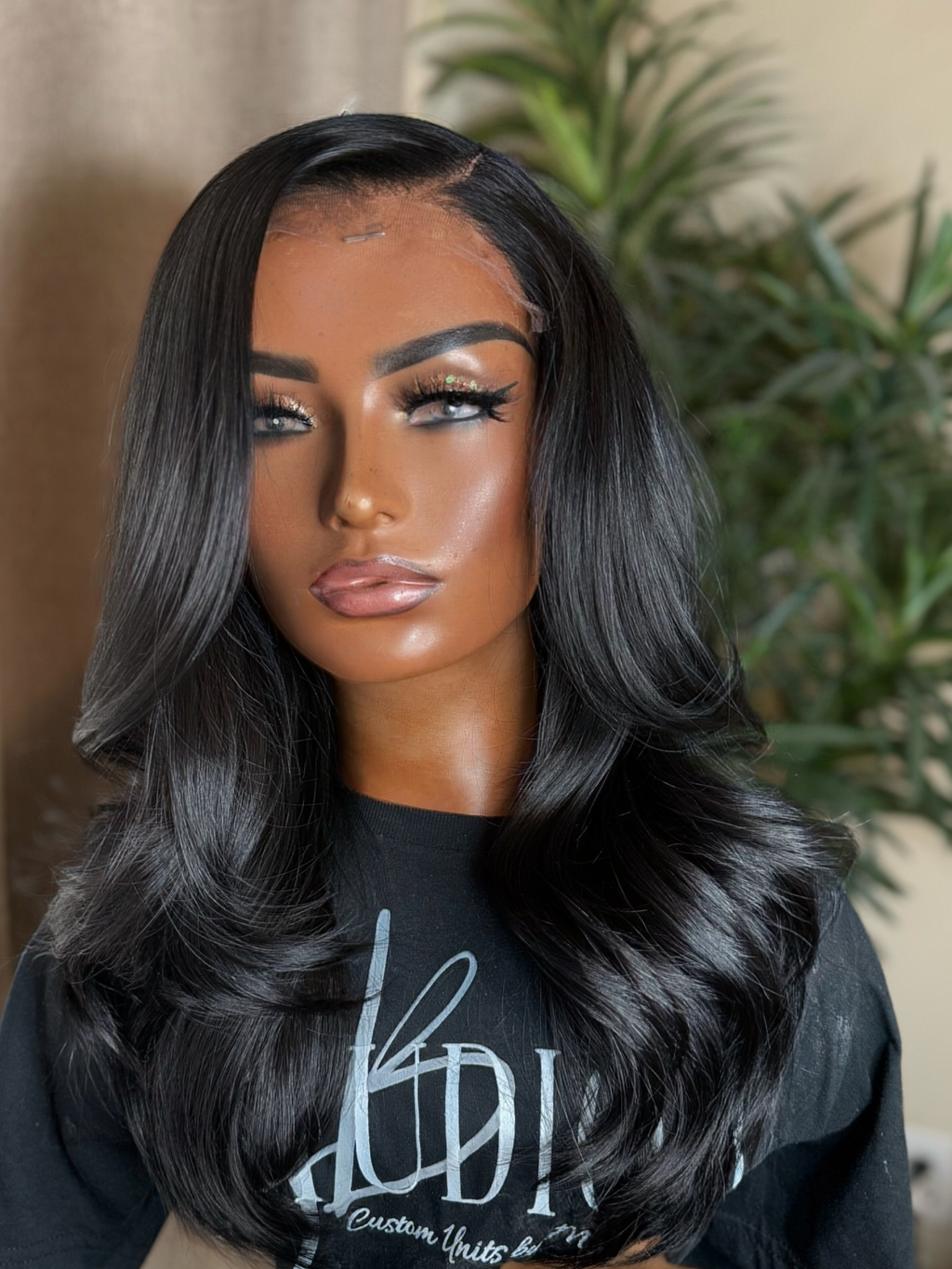 Virgin Remy Natural Straight Full Lace Human Hair Wig - Color: Jet