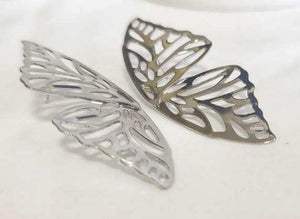 Silver butterfly earrings